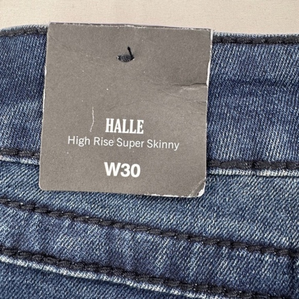 True Religion Halle Big T HR Flap Skinny‎ Jeans Dark Rejuvenating Wash Size 30 - Picture 7 of 9